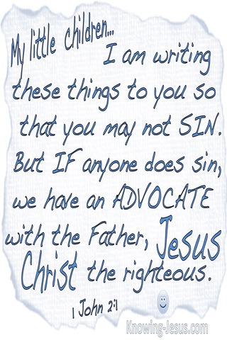 1 John 2:1 We Have An Advocate With The Father (blue)